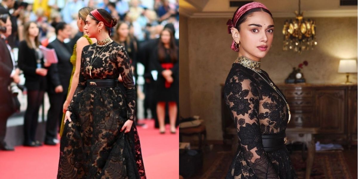 Sheer Beauty is what Aditi Rao Hydari oozes in her latest Cannes Red Carpet look